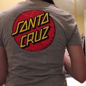 Santa cruz grey short sleeve tee
